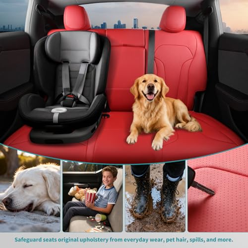 Image of Custom for Tesla Model Y Juniper Seat Covers 2025-2026 Red