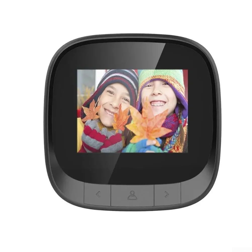 Spioncino Elettronico 2,4" – Visione Notturna IR-Memoria | ABS nero. 1 ora di carica = 1 mese di autonomia. Per porte 35-110 mm e foro 14-45 mm.