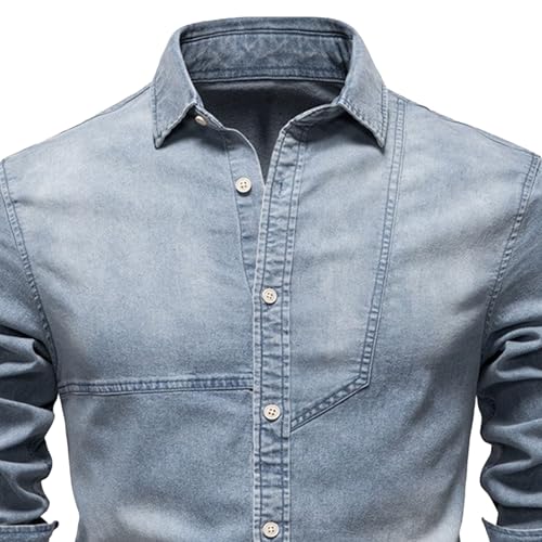 Camisa de mezclilla ajustada con acabados premium y botones robustos 2