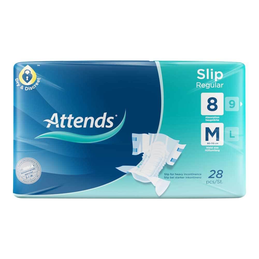 Attends Slip Regular 8, Medium, Pack Of 28