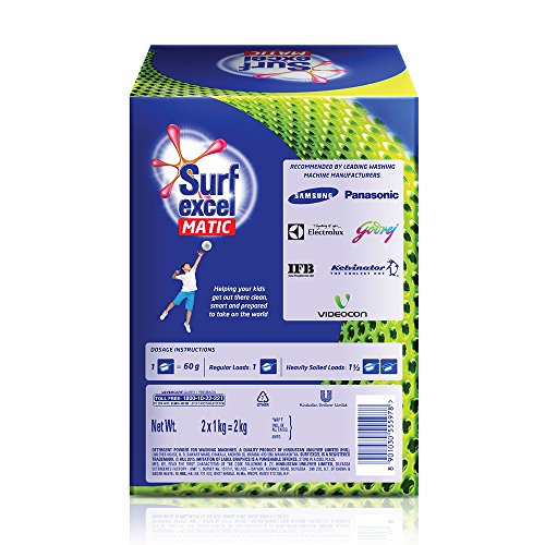 Image of Surf Excel Front Load Matic Liquid Detergent Pouch - 2 L & Top Load Detergent Powder, 2 Kg