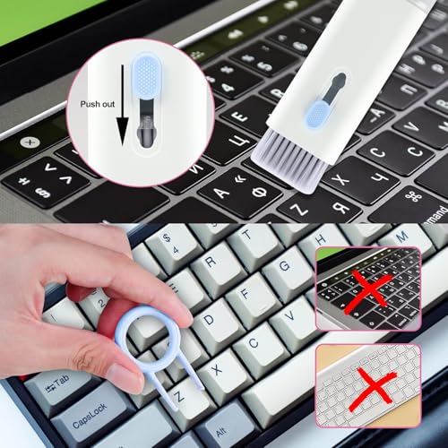 Image of Cerlink 7 in 1 Electronic Cleaner kit, Cleaning Kit for Monitor Keyboard Airpods MacBook iPad iPhone iPod, Screen Dust Brush Including Soft Sweep, Swipe, Airpod Cleaner Pen