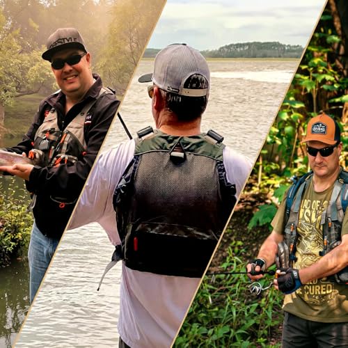 Image of Kylebooker Fly Fishing Vest Pack for Men and Women | Breathable Mesh, Multiple pockets, Adjustable Size, Lightweight, Backpack for Outdoor Trout Bass Fishing