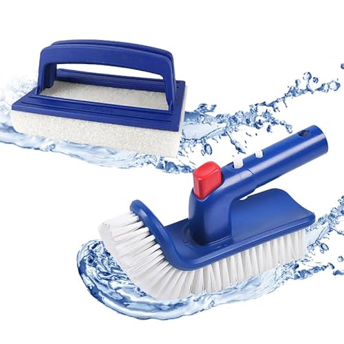Konfen Juego De Cepillos Para Limpieza De Piscinas, 2 Pcs 360 Rotatable Cepillo De Pared De Piscina De Jacuzzi Y Cepillo Fregador De Esponja De M Konfen Juego De Cepillos Para Limpieza De Piscinas, 2 Pcs 360 Rotatable Cepillo De Pared De Piscina De Jacuzzi Y Cepillo Fregador De Esponja De M