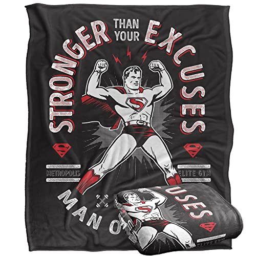 SUPERMAN Coperta Silky Touch super morbida 152 x 127 cm