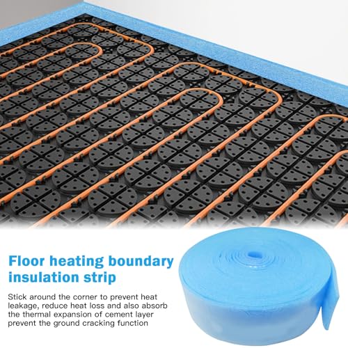 Randdämmstreifen, 100mm x 5mm x 10m Randdämmstreifen Selbstklebend, Randdämmstreifen für Ausgleichsmasse, Randstreifen Randdämmung Fußbodenheizung Estrich