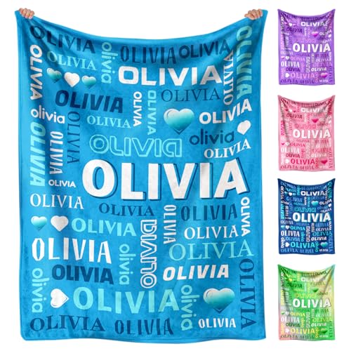 Personalized Blanket for Boys Girls, Custom Baby Name Blanke