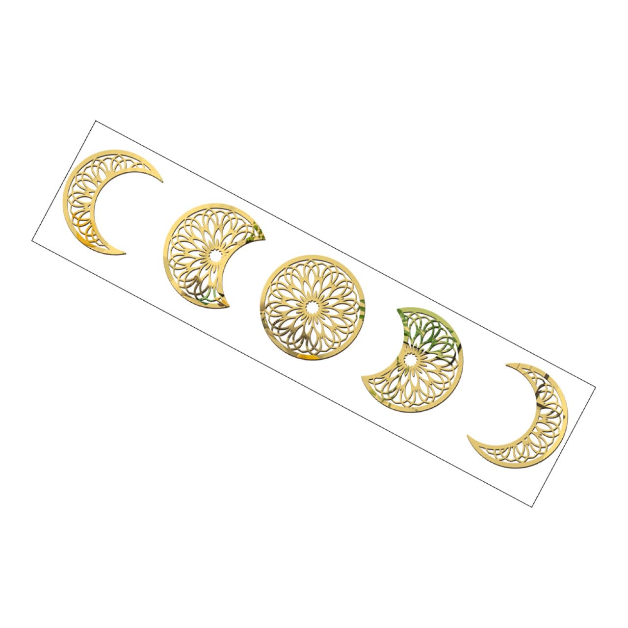 Sticker mural lune en acrylique doré PLAFOPE pour chambre et bureau