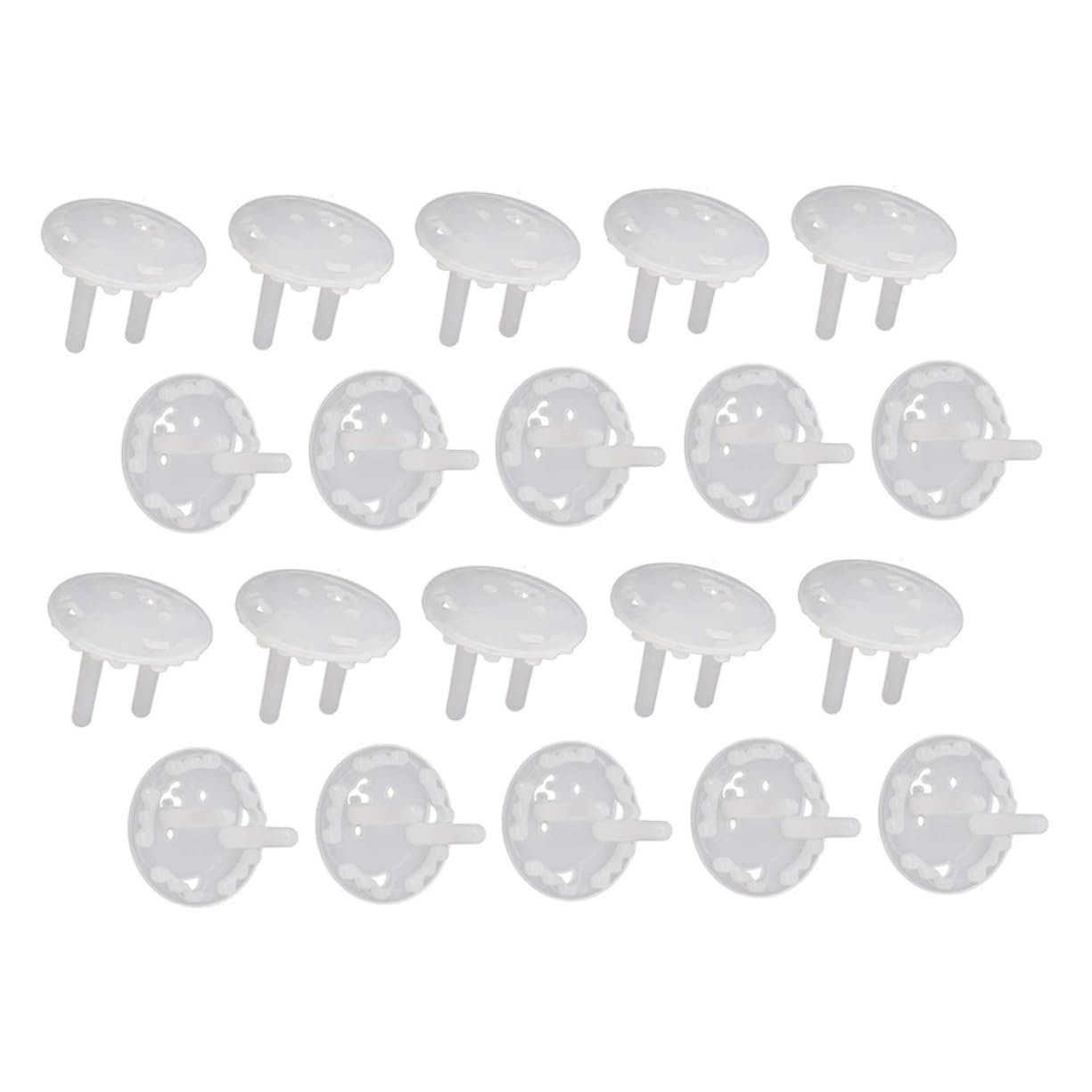 Yardwe 20Pcs Childproof Outlet Covers Socket Plug Protectors for Safety Easy Install Wall Plug Covers Secure Reliable