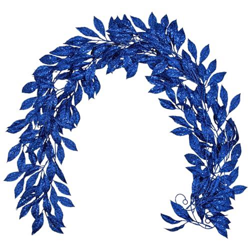 Hollyone 3 Stück Weihnachten Girlande Glitzer, 183cm Magnolien...