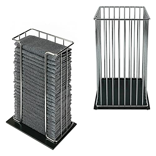 THHA-System Gäste Handtuchhalter Set RubDry Bad Handtuchständer Handtücher Handtuch Set Chrom Gästehandtuch Korb (anthrazit) Cover