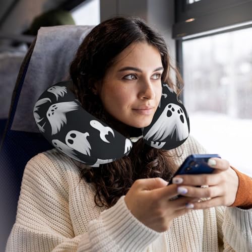 Almohada de espuma viscoelástica negra para viaje miniatura 6