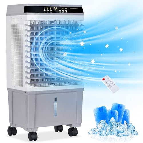 Uthfy 1800 CFM Evaporative Air Cooler, 3-IN-1 Swamp Cooler Air...