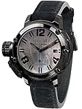 Schwarz Leder uhrenarmband U-Boat Chimera Automatik Uhr, IPB, Perlmuttern, 40mm, Limitierte Edition, 8031
