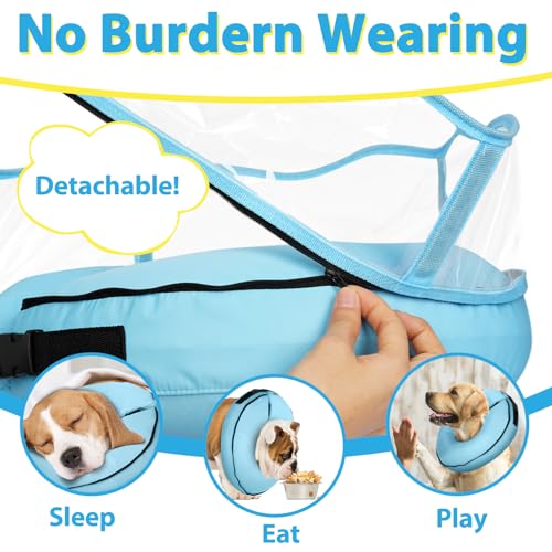 BARKLESS-Dog-Cone-Collar-Dog-Donut-Collar-After-Surgery-to-Stop-Licking-Inflatable-Dog-Cone-with-Sturdy-Shield-for-Large-Medium-Dogs-Cone-of-Shame-Alternatives-Not-Block-Vision - Cucciolini Doodles   BARKLESS-Dog-Cone-Collar-Dog-Donut-Collar-After-Surgery-to-Stop-Licking-Inflatable-Dog-Cone-with-Sturdy-Shield-for-Large-Medium-Dogs-Cone-of-Shame-Alternatives-Not-Block-Vision