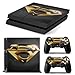 Couverture PS4 *Gold Superman* FULL BODY accessoire Autocollant Wrap peau Decal pour PS4 Playstation 4