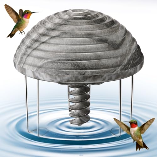 Hohean Water Agitator for Bird Bath, Battery Birdbath Water Circulator, Waterproof and Quiet, Energy Saving Bird Bathtub Mixer for Patio Garden Pond Decoration (Gray Texture,1 Pack)