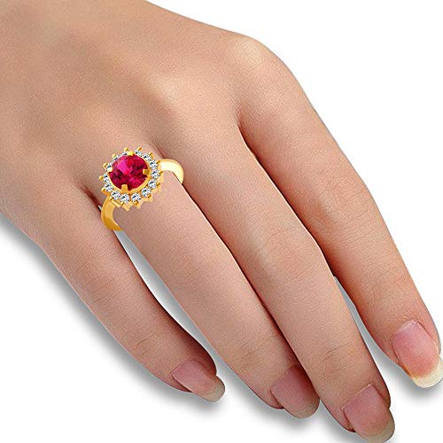 P.C. Chandra Jewellers 22k (916) Yellow Gold, American Diamond and American Diamond Ring for Women - Image 2