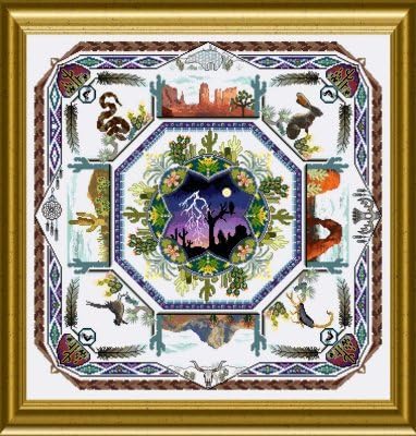 The Desert Mandala Cross Stitch Chart