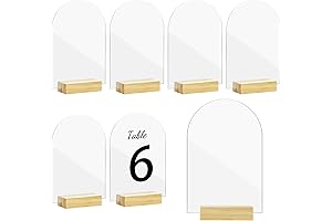 6 Pack 4"x6" Clear Arched Acrylic Sign