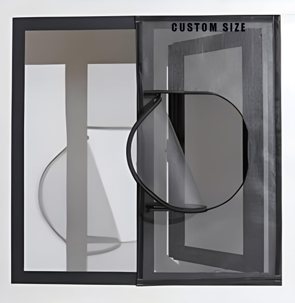 Yuly Custom Size Anti-Mosquito Screen, Cat Proof Window Screen, Tear-Resistance Window Mesh, Self-Adhesive Window Screen with Zipper for Balcony & Window (Position 4,Custom Size) โ image 1