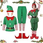 Carnavalife Disfraz Elfo Mujer Hombre Navidad Disfraz Elfo Niña Niño Disfraz Duende Navidad, Disfraz Navideño, Disfraz Navidad Adulto y Niños, Traje Ayudante Papanoel 3 Carnavalife Disfraz Elfo Mujer Hombre Navidad Disfraz Elfo Niña Niño Disfraz Duende Navidad, Disfraz Navideño, Disfraz Navidad Adulto y Niños, Traje Ayudante Papanoel