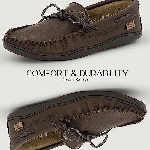 Image of Moccasins for Men, Leather Loafers, Indoor & Outdoor, Made in Canada