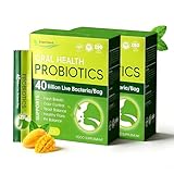 Eneriwell Oral Health Probiotics, Teeth, Gums & Fresh Breath, Bad Breath Prevention, Bad Breath Treatment for Adults, Prebiotic for Gut Health for Women & Men, 60 Sachets Powder - Enerwell Dietary