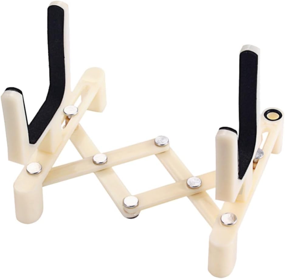 Violin Stand Holder White Model Adjustable Plastic Foldable Portable