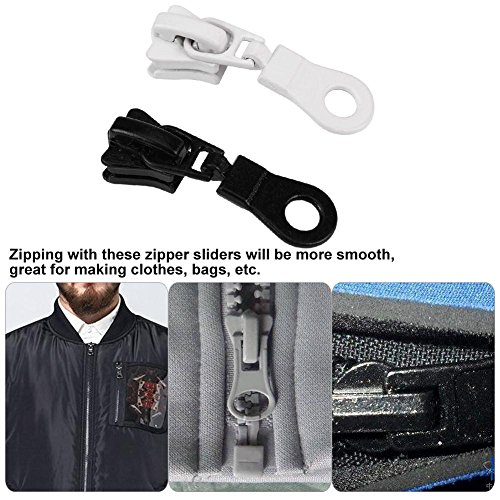 20 pezzi Testa di cursori con cerniera, kit di