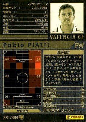 Amazon Co Jp Wccf 12 13 381 バレンシアcf パブロ ピアッティ ホビー 通販