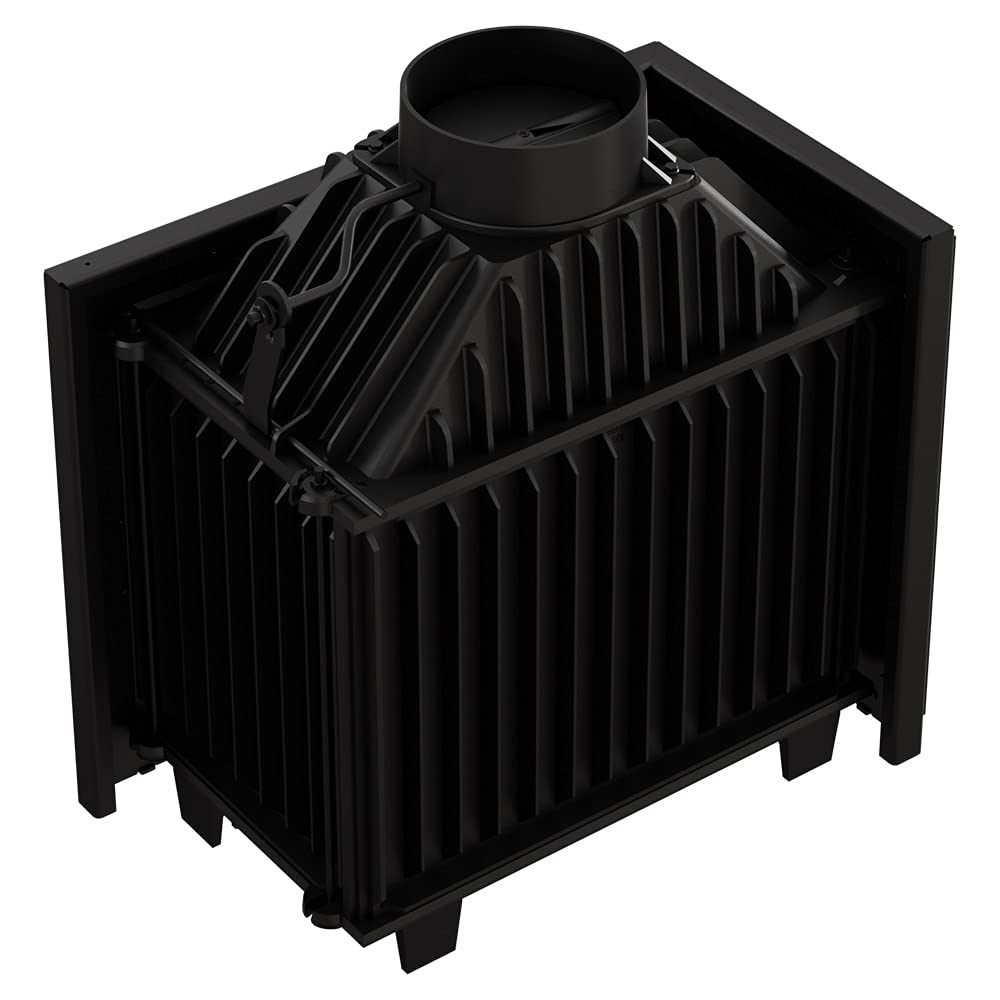 KRATKI Kamineinsatz Simple – 8 kW Holzofen-Einsatz mit seitlicher Verglasung – Türanschlag Links oder rechts – Energieeffizienzklasse A – 70,1 x 60 x 36 cm