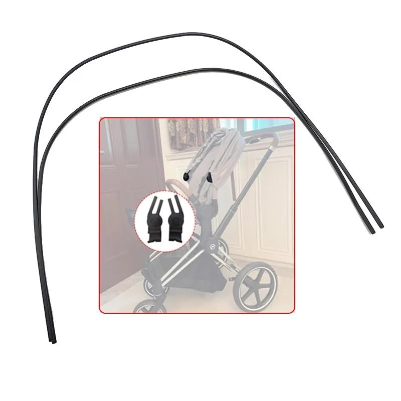 Stroller Canopy Support Bar Clip Compatible with Cybex Priam 3/4 Mios 2/3 Pram Roof Rod Buckles Sun Awning Frame Bar Clasp Buggy Accessories(Clip-R No.1)