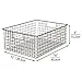 mDesign Metal Wire Food Storage Basket Organizer with Handles for Organizing Kitchen Cabinets, Pantry Shelf, Bathroom, Laundry Room, Closets, Garage - Concerto Collection - 4 Pack - Bronze