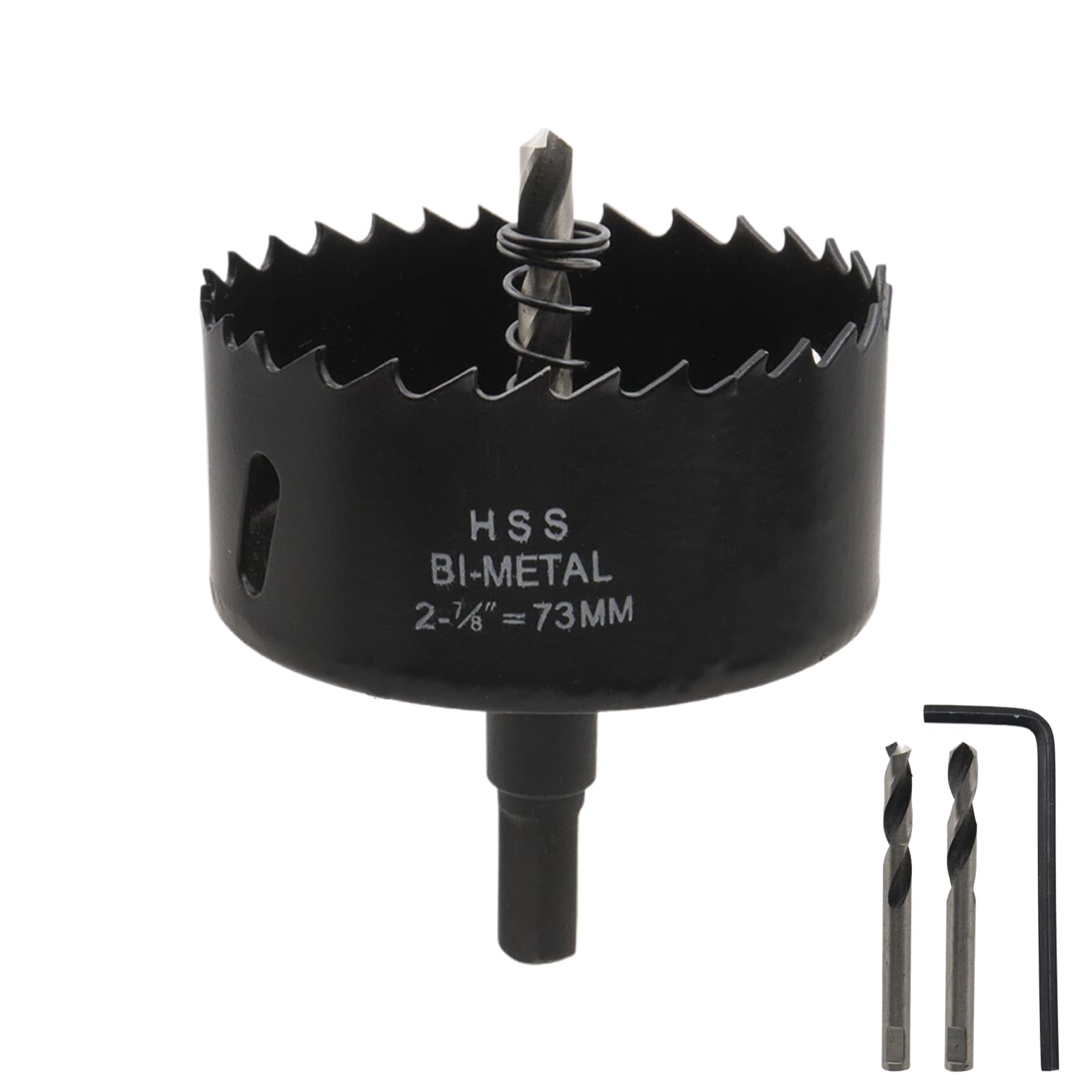 2-7/8 Inch 73mm Hole Saw Hole Cutter with Shank Drill Bit Adapter for Drilling Hole in Thin Metal Plastic and Wood