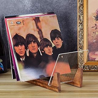 Support de Disque Vinyle, Rangement Disques Vinyles, en Bois Massif avec Support en Acrylique Transparent, Design Haut… - Les Beatles, Paul McCartney, John Lennon, RIngo Starr, George Harrison Support de Disque Vinyle, Rangement Disques Vinyles, en Bois Massif avec Support en Acrylique Transparent, Design Haut… – Image 6