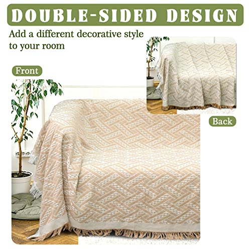 Boho Throw Blanket Western Decor For Couch Loveseat Bed Soft Boho Blanket With Tassel Double-Sided Living Room Decorative Blanket 51X71 Inch Woven Bohemian Decor #TOP1