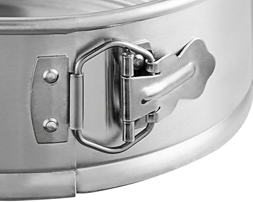 Miniatura 5 de Soro Essentials - Sartén redonda de aluminio de 10 x 3 pulgadas de profundidad para tartas de queso a prueba de fugas, con parte inferior extraíble