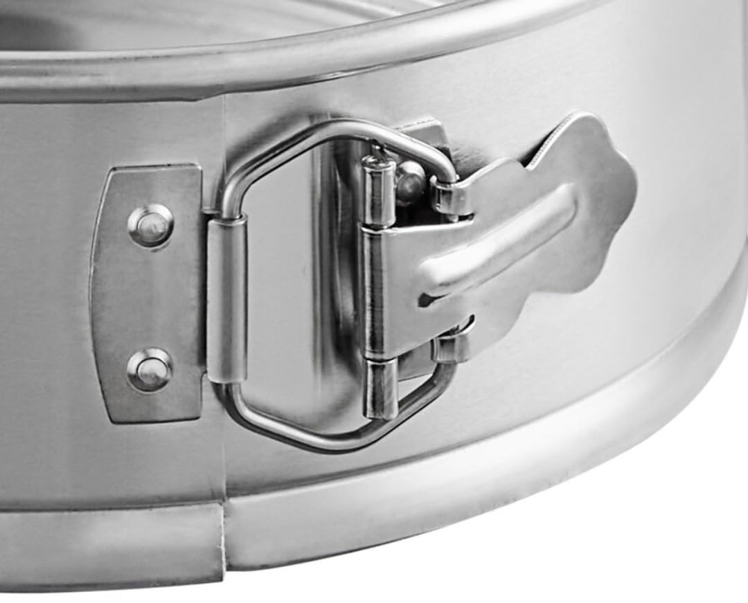 Soro Essentials - Molde desmontable de aluminio de 10 x 3 pulgadas de profundidad, molde redondo a prueba de fugas con parte inferior extraíble para tartas de queso