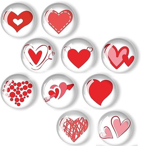 20 Stück Kühlschrankmagnete Gold Herz - 3D Dekomagnete Für Whiteboard & Kühlschrank