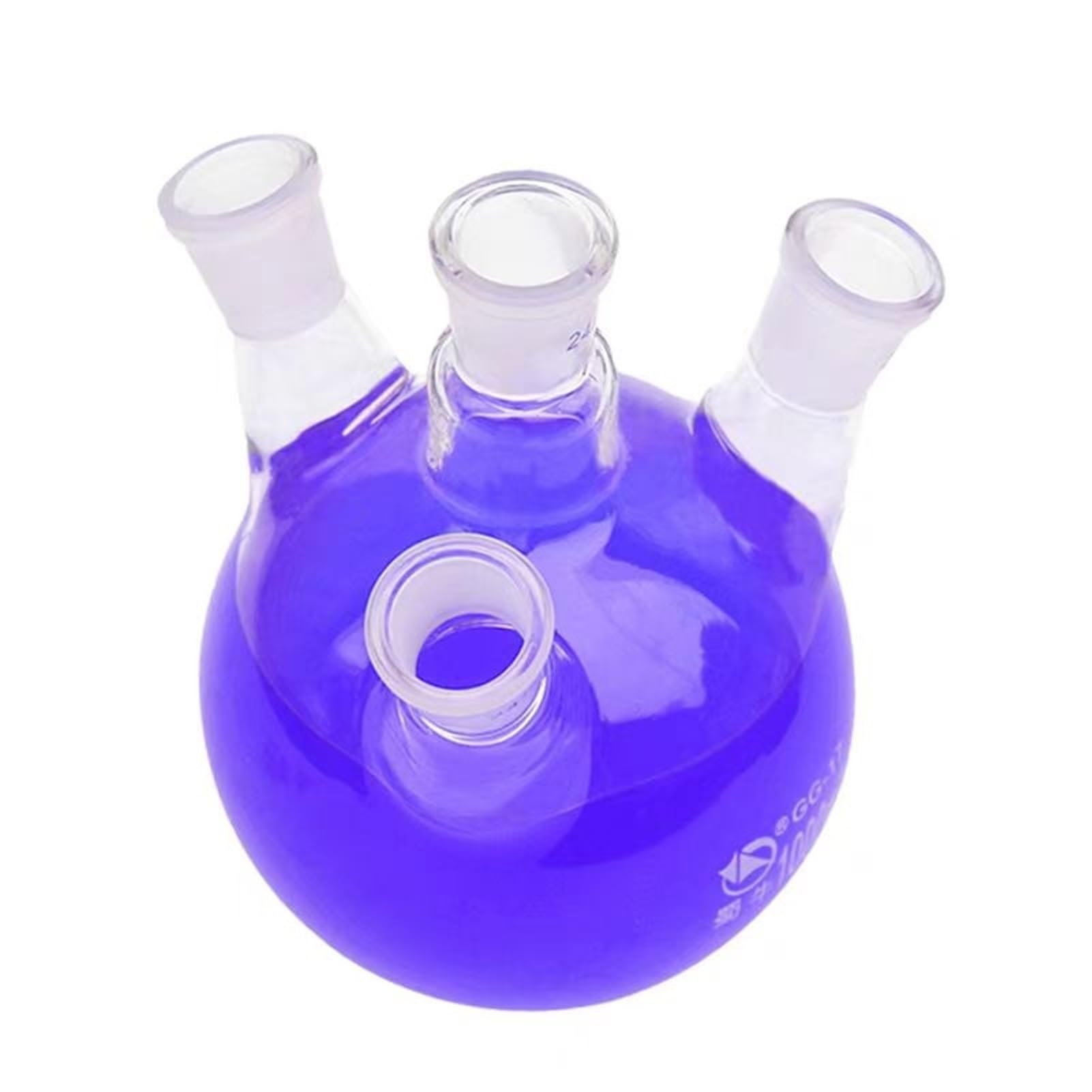 Frasco de destilación de cuatro plazas de vidrio de borosilicato alto de laboratorio de 100ml-2000ml 1 unidad para | 500ml 24x4