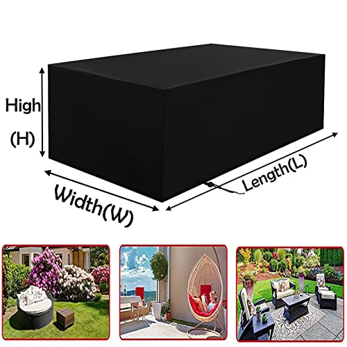 Housse de jardin rectangulaire pour protéger le salon de jardin en rotin - 7