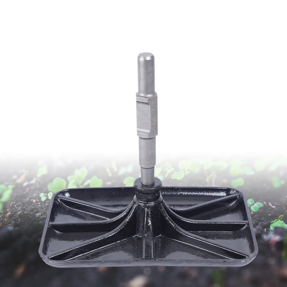 Piastra compattatrice portatile, 31 cm, piastra compattatrice in acciaio al manganese, per applicazioni architettoniche, industriali e commerciali