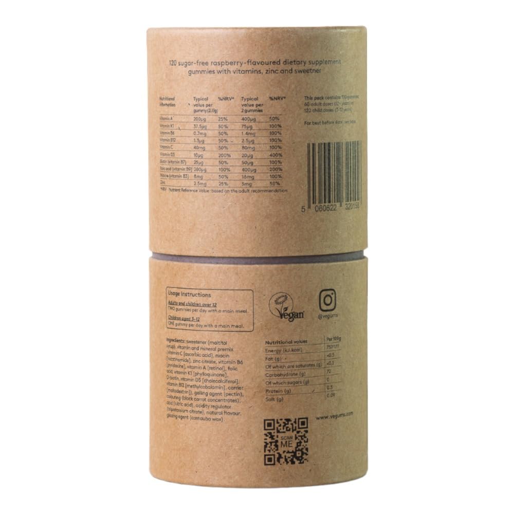 NUTRAMIN Daily Vegan Keto Multivitamin Gummies Non-GMO Natural Vitamin C, D Zinc For Immunity, Plant-Based, Sugar-Free, Nut-Free, Gluten- Free, Biotin, Vitamin A, B, B6, B12 & More 45 Days (90 Count