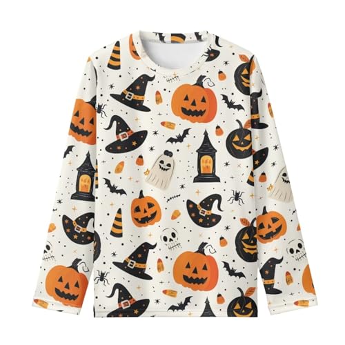 Image of Girls Long Sleeve Shirts Casual Crewneck Soft T-shirts for Girls 3-16 Years Old