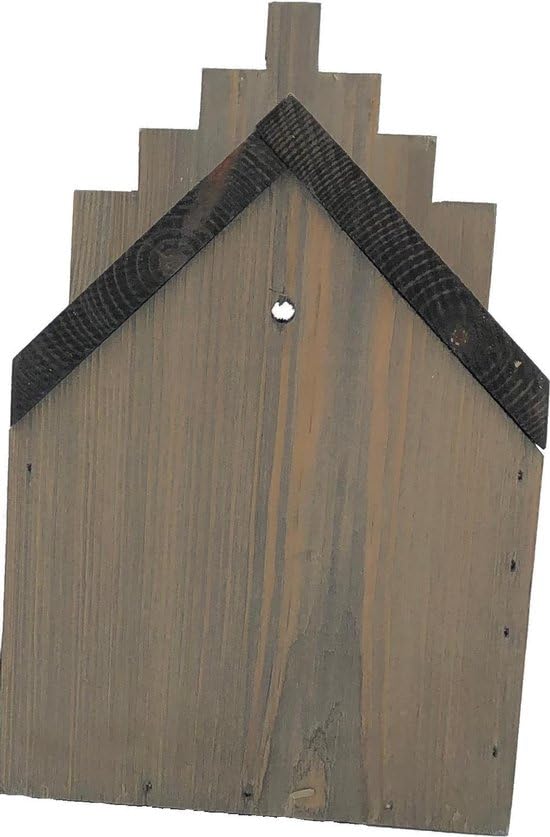 Vogelhaus Set – 4 Stück, Graue Holz-Nistkästen für Kleine Vögel, FSC-Zertifiziert, 15x13x22,5 cm