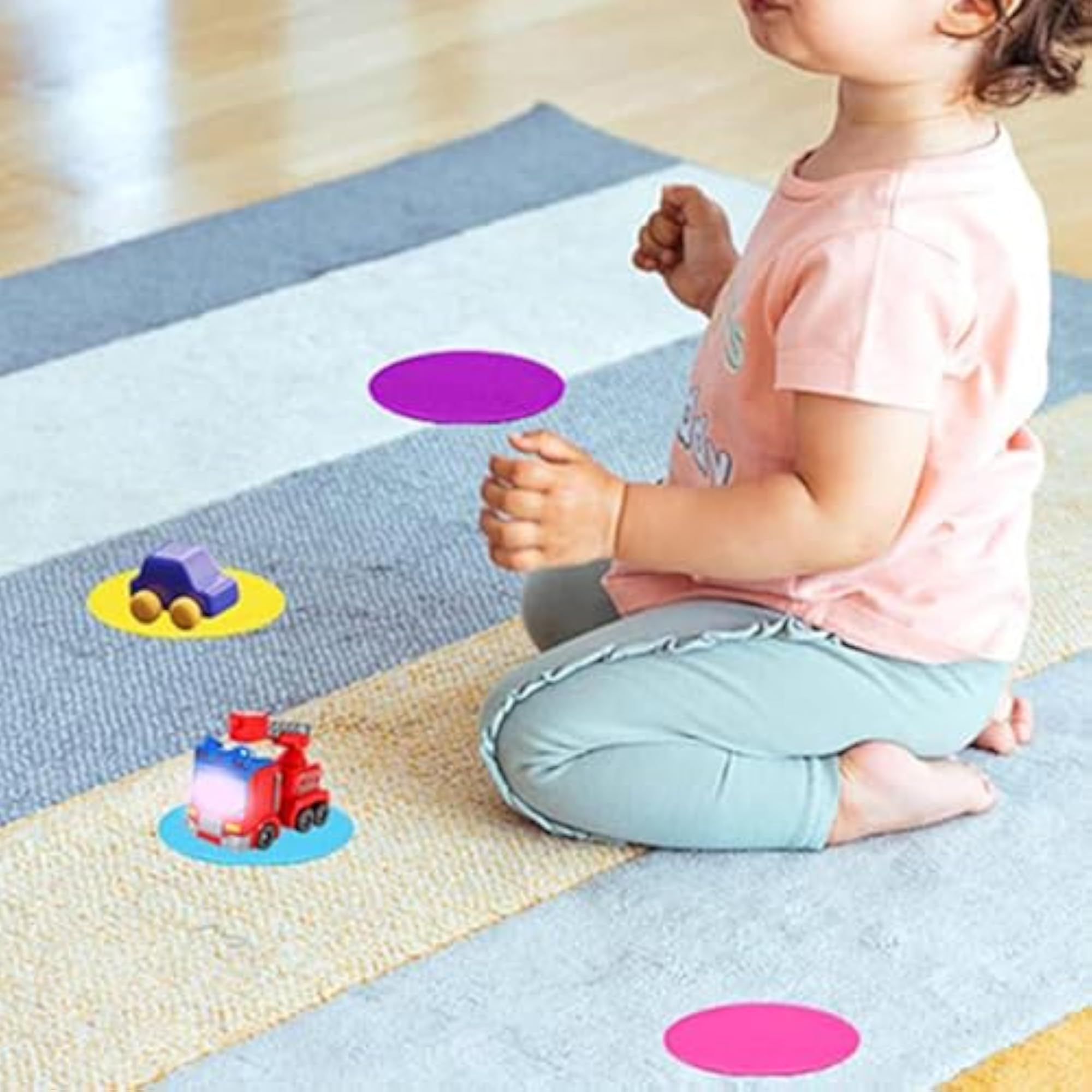 Carpet Dots Markers Round 10cm, Multicolor, 36PC