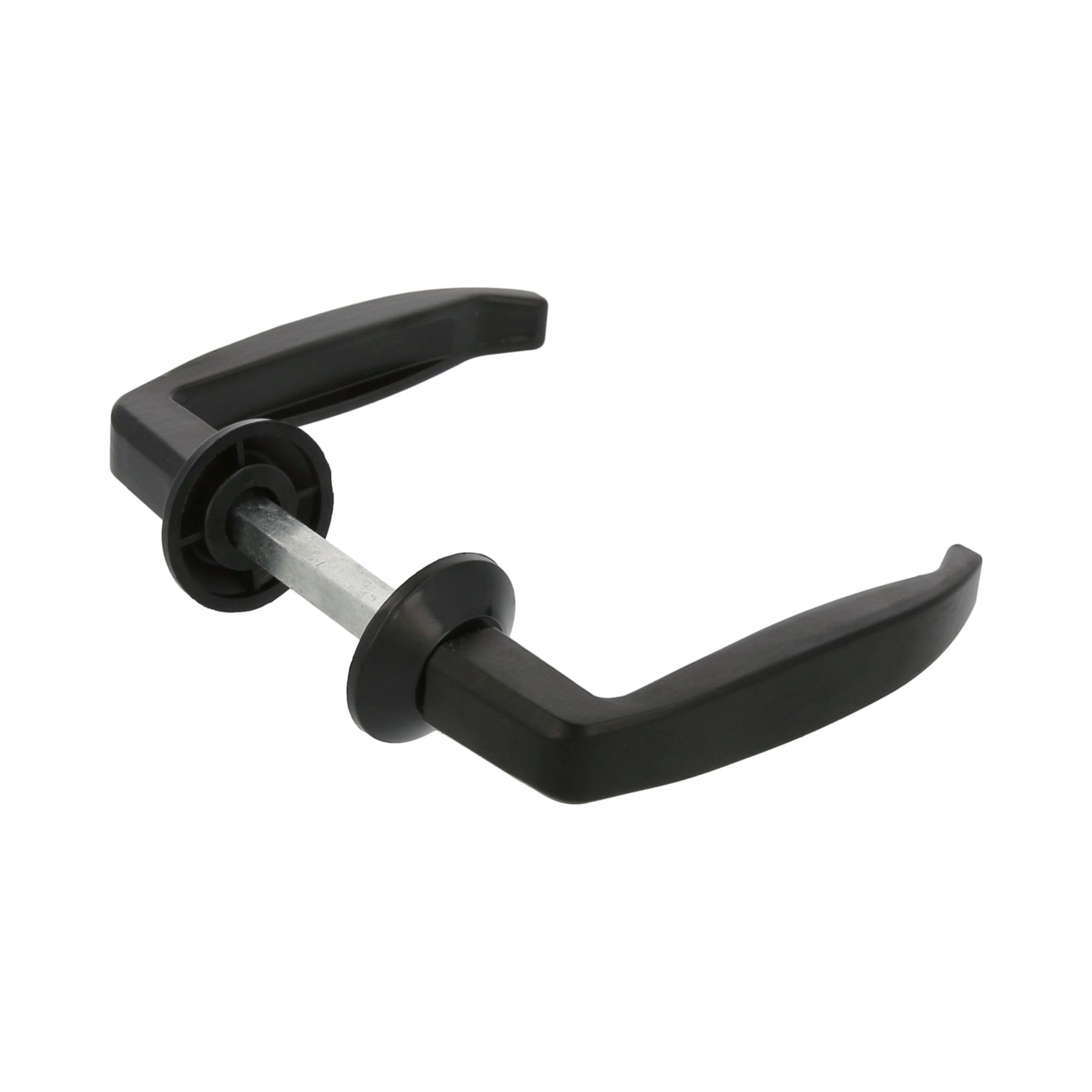 Amig Black – Aluminium Handle Set – Handle Size 105 X 45 Mm – Door Thickness 45-55 Mm – Ø35 Mm Rose – Colour – Ideal For Interior And Exterior Passage And Entrance Doors