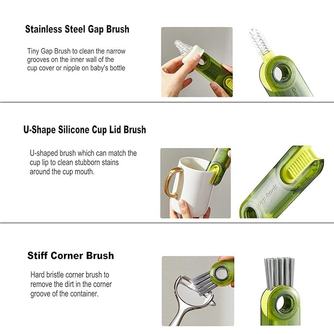 Image of 5 PCS Sliding Window Groove Cleaning Brush and Wire Brush Cleaning Tool, Window Slot Door Track Gap Dust Cleaning Brush (5 Cleaning Combo)