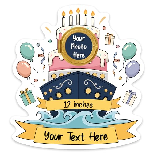 Imán Decorativo Personalizado Temático Pastel de Cumpleaños 12"